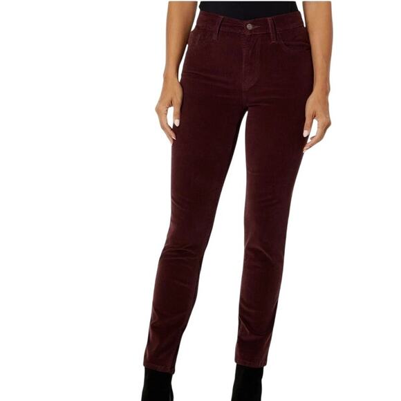 LEVI'S 724 High Rise Velvet Wide Wale Corduroy Jeans Dark Red - W25 L30 - Picture 1 of 10